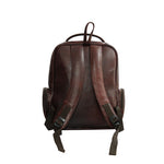 UNISEX GENUINE LEATHER MULTIPURPOSE BACKPACK WITH 14" LAPTOP COMPARTMENT