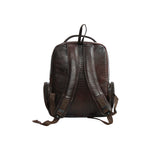 UNISEX GENUINE LEATHER MULTIPURPOSE BACKPACK WITH 14" LAPTOP COMPARTMENT