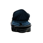 GENUINE LEATHER CROCO PRINT MULTIPURPOSE TRAVEL TROLLY BACKPACK WITH LAPTOP COMPARTMENT