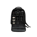 Genuine Leather Camera Backpack With Cushioned Interior & Flexible Slots To Adjust Your Cameras & Lenses Also A Nylon Cover Is Provided To Cover Your Bag Incase Of Rains