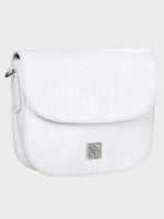 Genuine Leather , Women Trendy Front Magnet Closure , Croco Embossed Leather Bag
