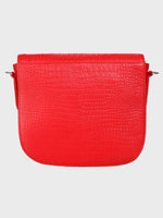 Genuine Leather , Women Trendy Front Magnet Closure , Croco Embossed Leather Bag