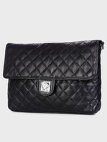 Genuine Leather - Soft , Supple Diamond Quilted Trendy Women Leather Bag