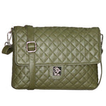 Genuine Leather - soft , supple Diamond Quilted Trendy Women's leather bag