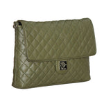 Genuine Leather - soft , supple Diamond Quilted Trendy Women's leather bag