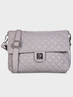 Genuine Leather - Soft , Supple Diamond Quilted Trendy Women Leather Bag