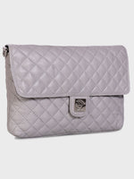 Genuine Leather - Soft , Supple Diamond Quilted Trendy Women Leather Bag