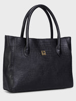 Genuine Leather , Womens Big Tote Bag Croco Embossed Leather