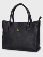 Genuine Leather , Womens Big Tote Bag Croco Embossed Leather
