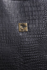 Genuine Leather , Womens Big Tote Bag Croco Embossed Leather