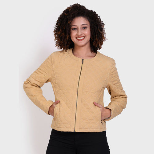 Cotton Twill Quilted  Luxurious Women Jacket