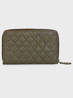 Genuine Leather , Diamond Quilted Leather Women Wallet