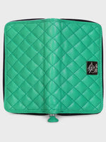 Genuine Leather , Diamond Quilted Leather Women Wallet